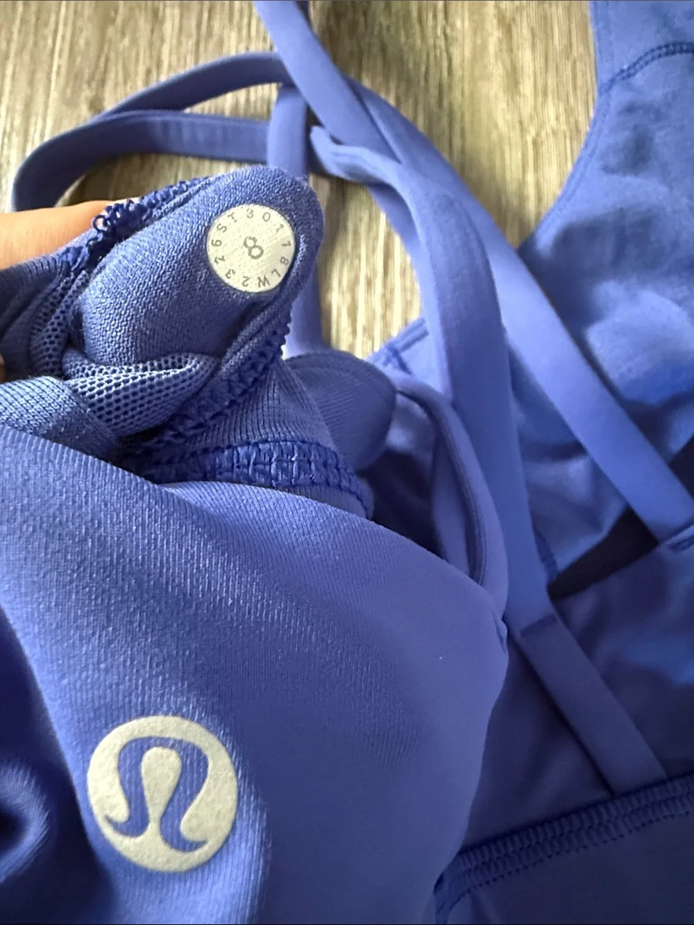 Lululemon energy bra Moroccan blue 8